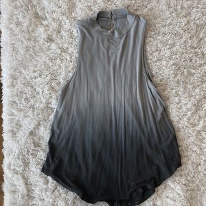 Grey ombré mock neck tank